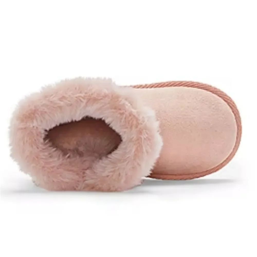 BRAND NEW FIRST STEPS FAUX FUR GIRLS SLIP-ON BOOTIE